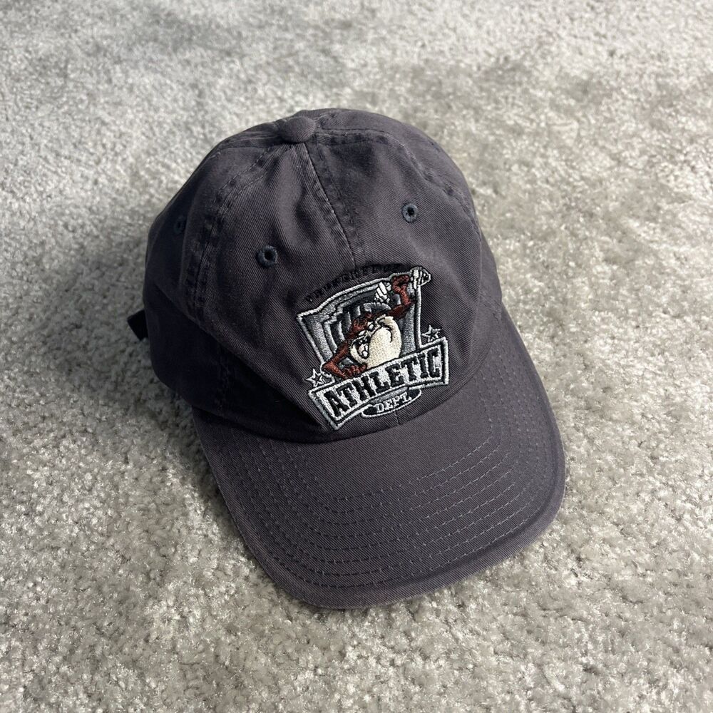 Vtg 1998 Warner Bros Studio Store Taz Strapback Hat Tasmanian Devil Green Black